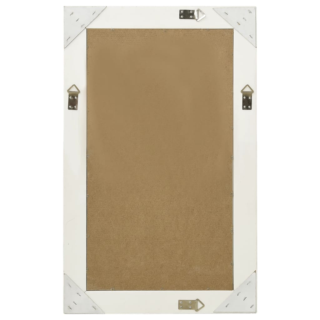 vidaXL Wall Mirror Baroque Style 50x80 cm White