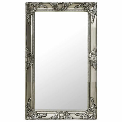 320322 vidaXL Wall Mirror Baroque Style 50x80 cm Silver
