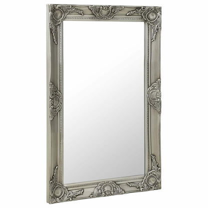 320322 vidaXL Wall Mirror Baroque Style 50x80 cm Silver