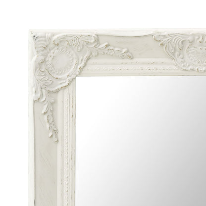 vidaXL Wall Mirror Baroque Style 60x40 cm White