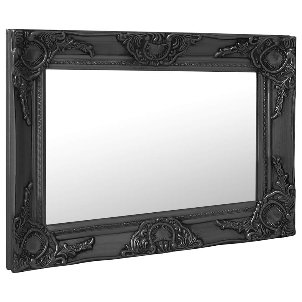 320331 vidaXL Wall Mirror Baroque Style 60x40 cm Black