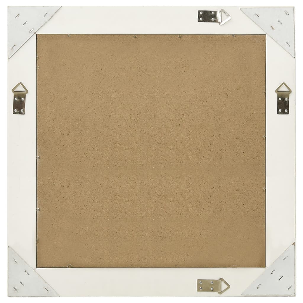 vidaXL Wall Mirror Baroque Style 60x60 cm White