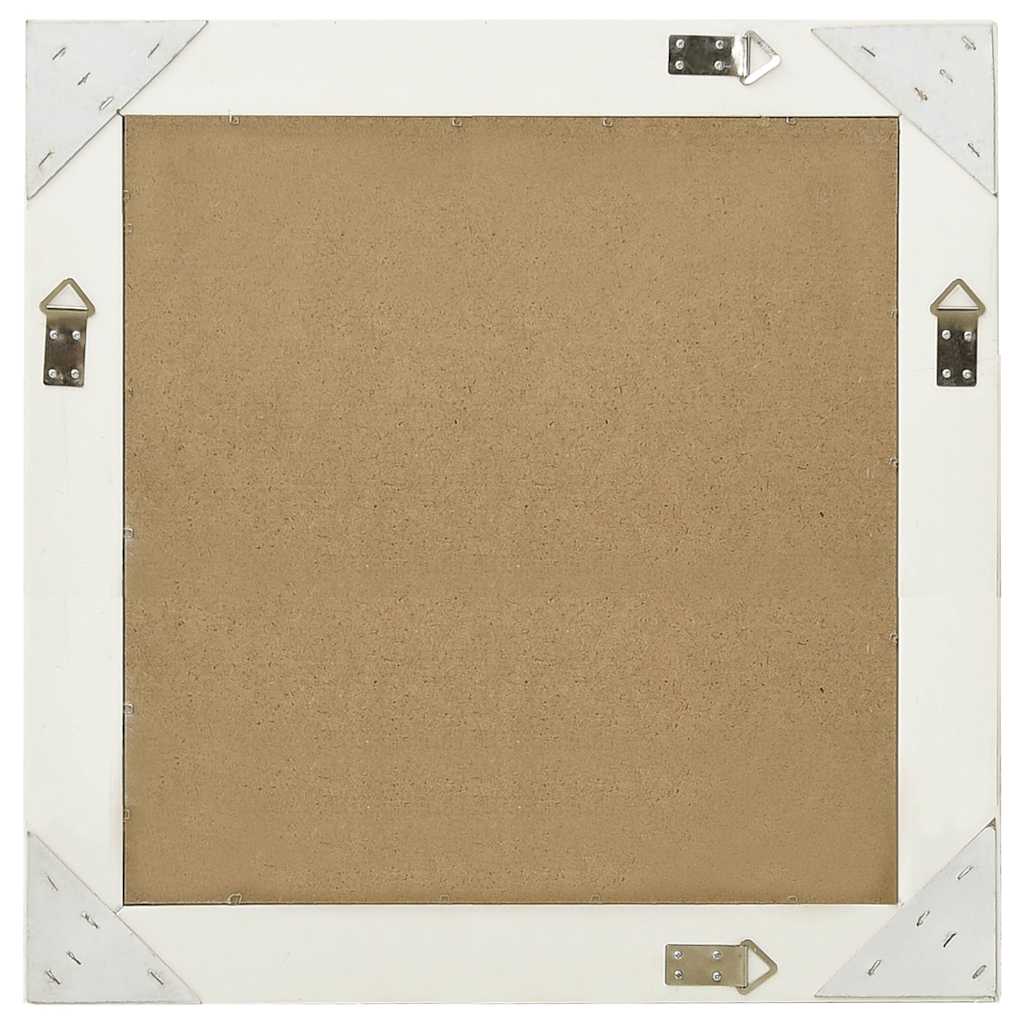 320332 vidaXL Wall Mirror Baroque Style 60x60 cm White