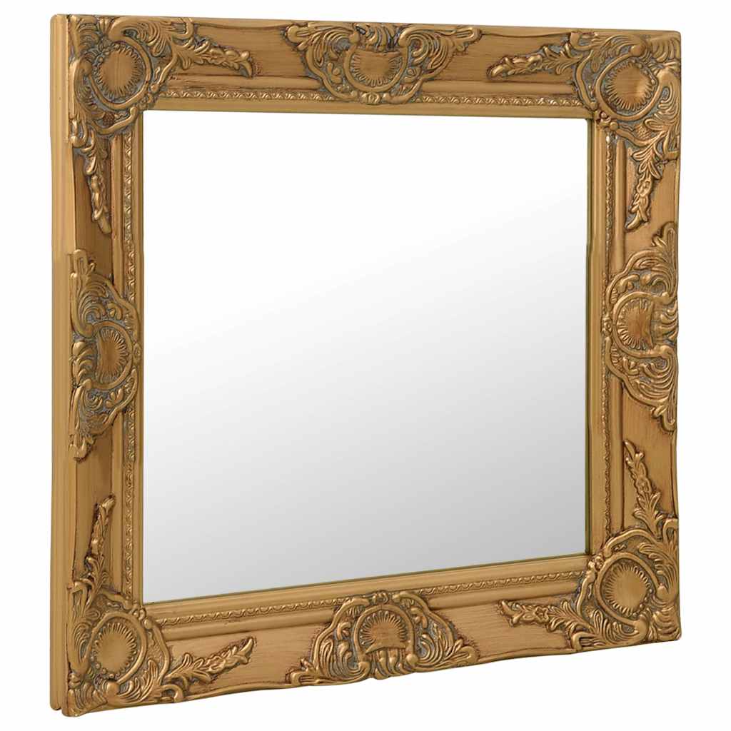 320333 vidaXL Wall Mirror Baroque Style 60x60 cm Gold