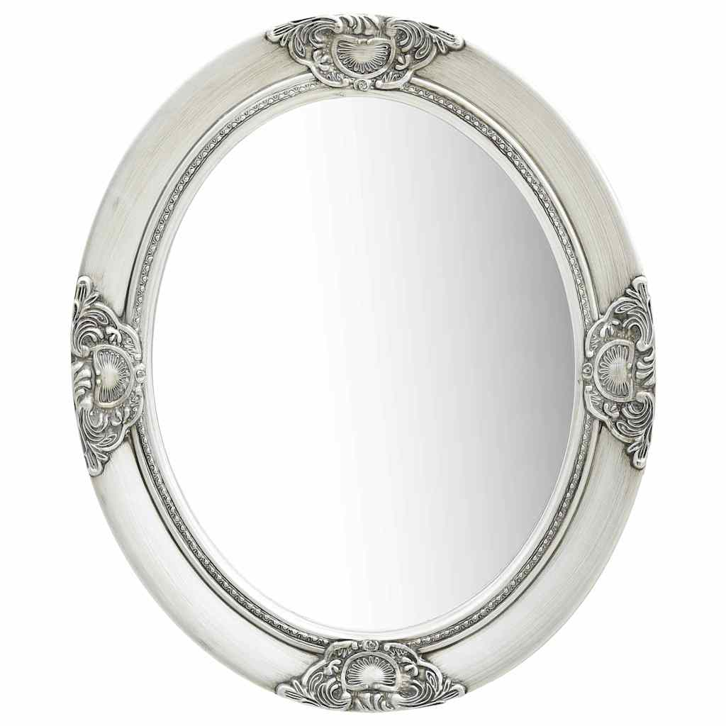 320350 vidaXL Wall Mirror Baroque Style 50x60 cm Silver