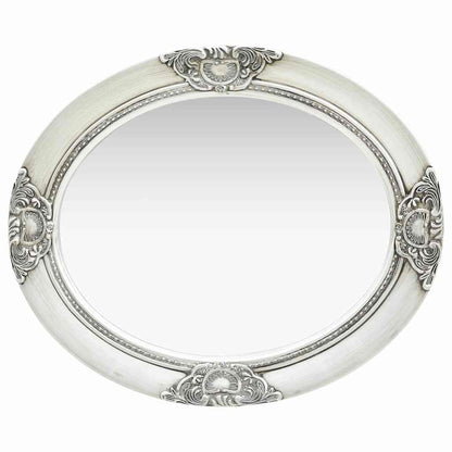 320350 vidaXL Wall Mirror Baroque Style 50x60 cm Silver