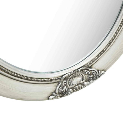 320350 vidaXL Wall Mirror Baroque Style 50x60 cm Silver