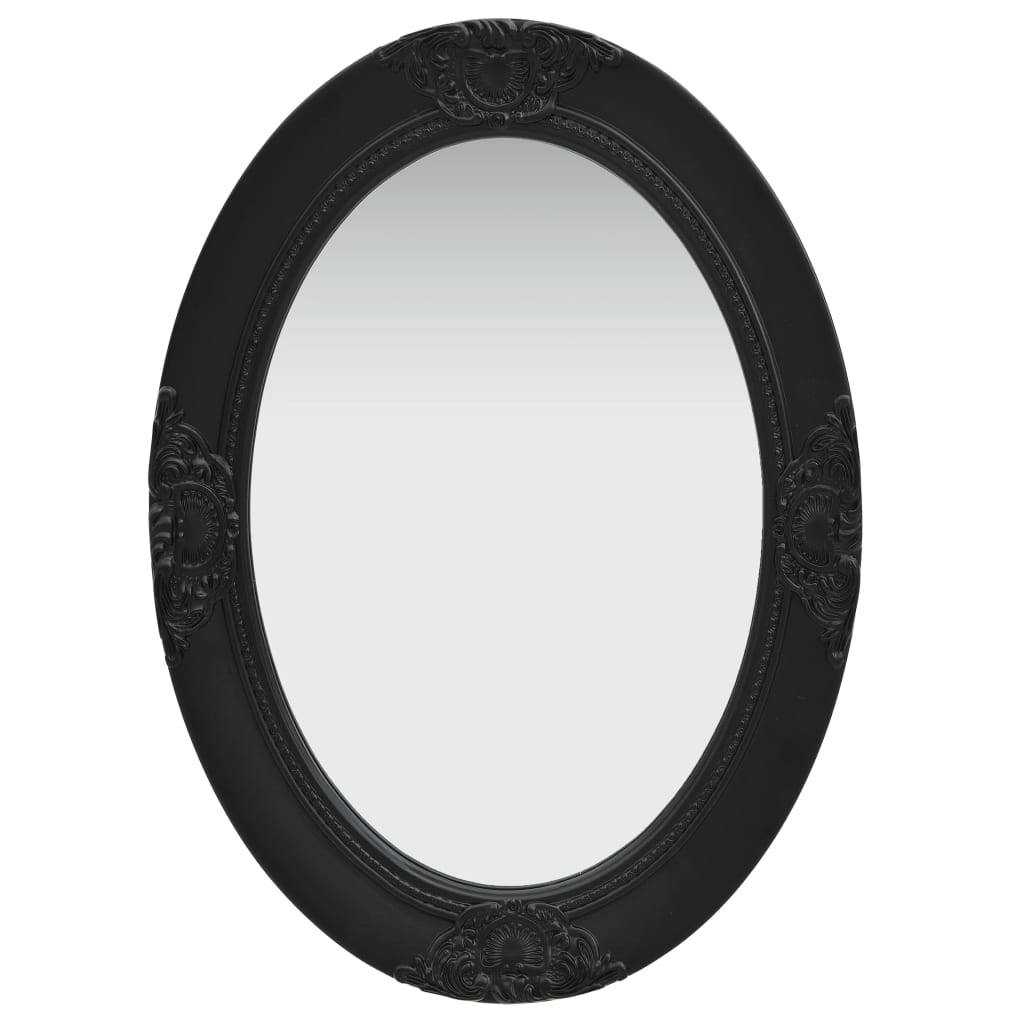 vidaXL Wall Mirror Baroque Style 50x70 cm Black