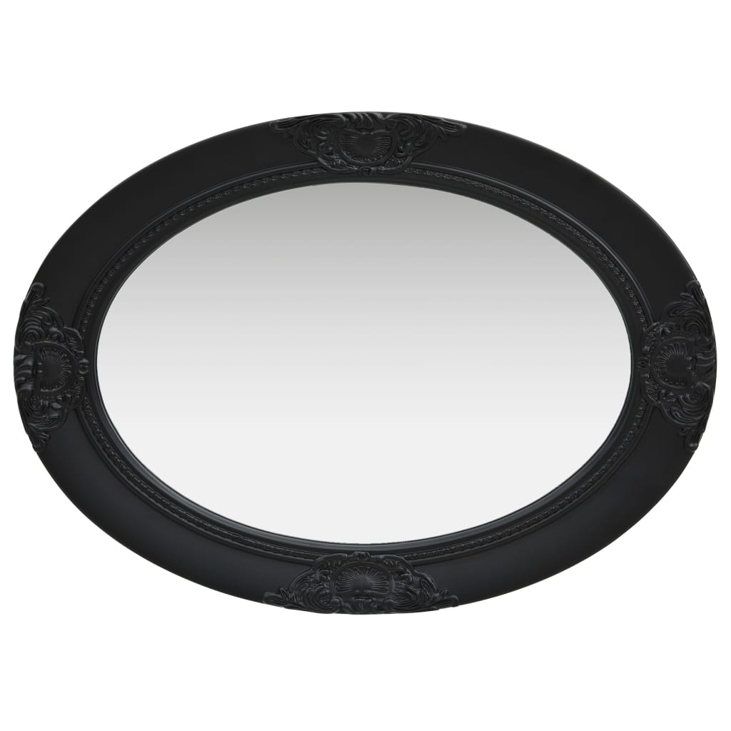 vidaXL Wall Mirror Baroque Style 50x70 cm Black