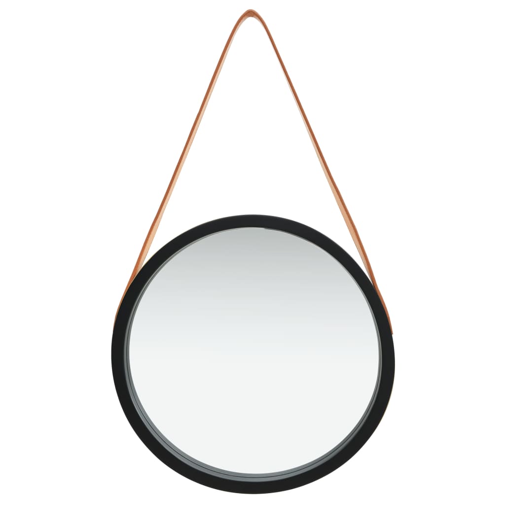vidaXL Wall Mirror | Black and Brown
