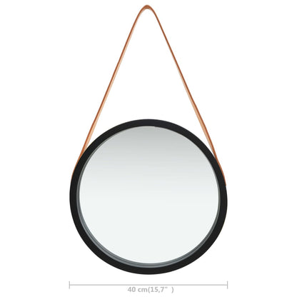 vidaXL Wall Mirror | Black and Brown
