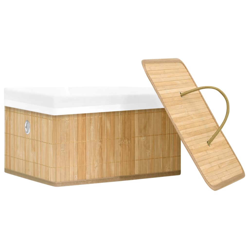 vidaXL Bamboo Storage Boxes 4 pcs