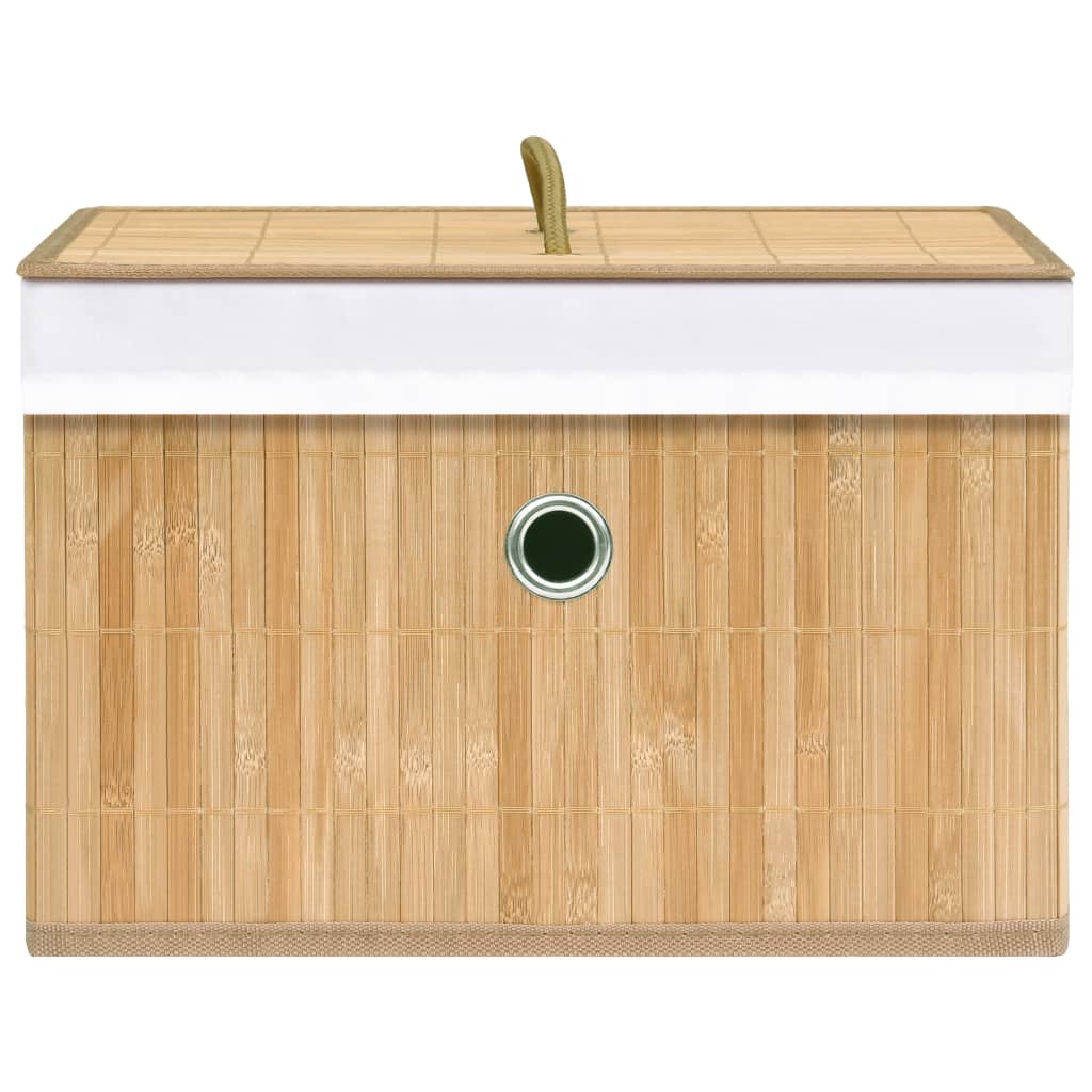 vidaXL Bamboo Storage Boxes 4 pcs