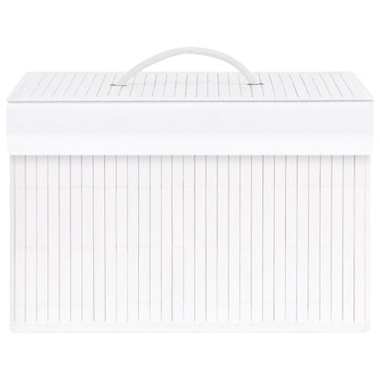 vidaXL Bamboo Storage Boxes 4 pcs White