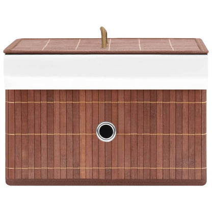 vidaXL Bamboo Storage Boxes 4 pcs Brown