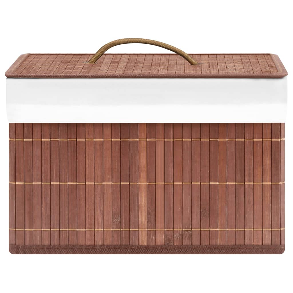 vidaXL Bamboo Storage Boxes 4 pcs Brown