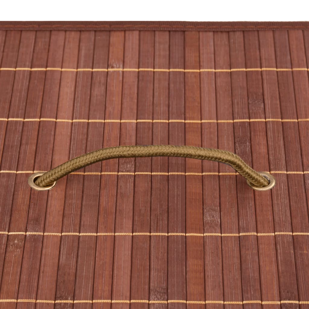 vidaXL Bamboo Storage Boxes 4 pcs Brown