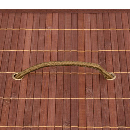 vidaXL Bamboo Storage Boxes 4 pcs Brown