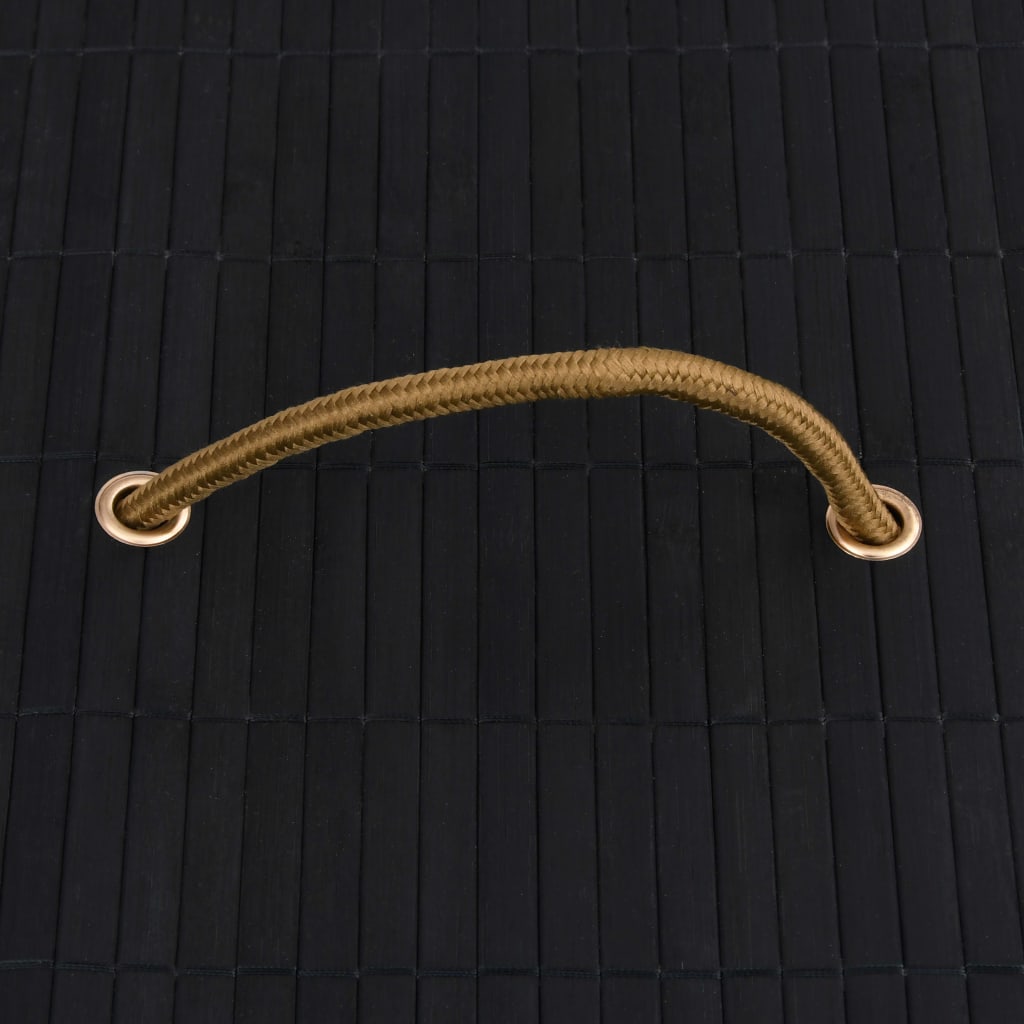 vidaXL Bamboo Storage Boxes 4 pcs Black