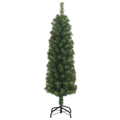 vidaXL Artificial Christmas Tree | Green | PVC | Slim | Collapsible