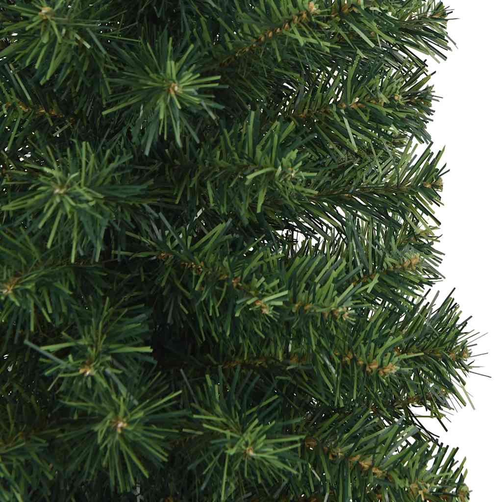 vidaXL Artificial Christmas Tree | Green | PVC, Steel | Slim