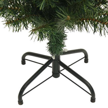 vidaXL Artificial Christmas Tree | Green | PVC, Steel | Slim