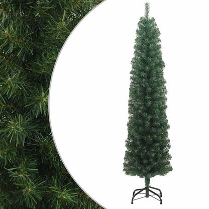 vidaXL Artificial Christmas Tree | Green | PVC | Slim