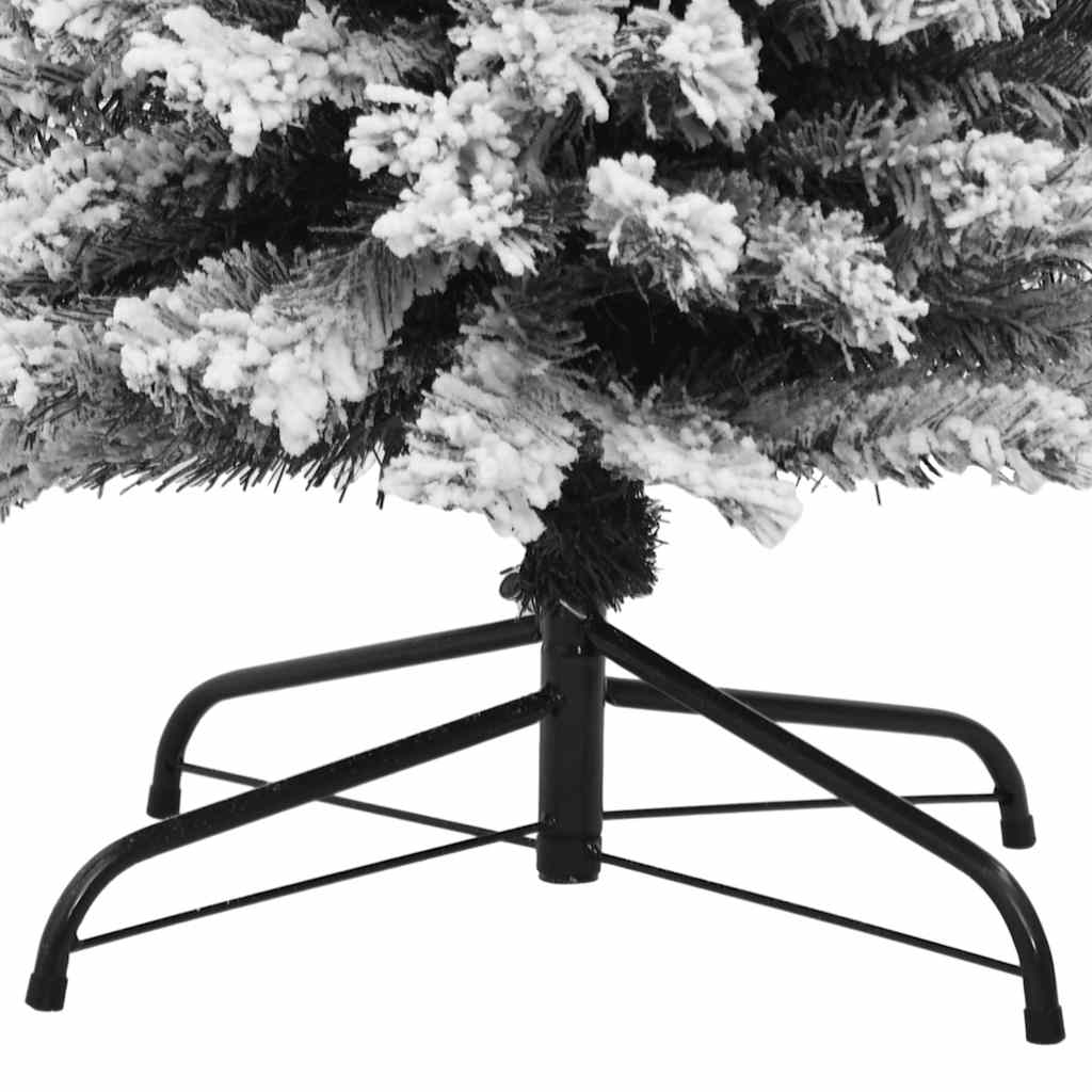 vidaXL Artificial Christmas Tree | Green with flocked white snow | PVC, Steel