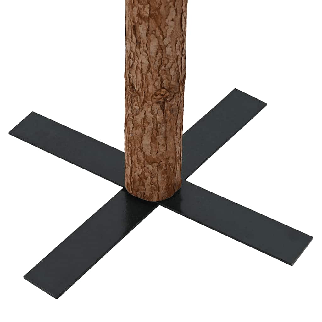 vidaXL Slim Christmas Tree with Real Wood and Cones Green 150 cm PVC
