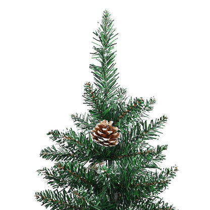 vidaXL Christmas Tree | Green | PVC | 210 cm | Decorative Inlays
