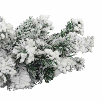 320968 vidaXL Christmas Garland with Flocked Snow Green 10 m PVC