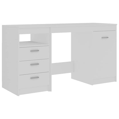vidaXL Desk White 140x50x76 cm Engineered Wood