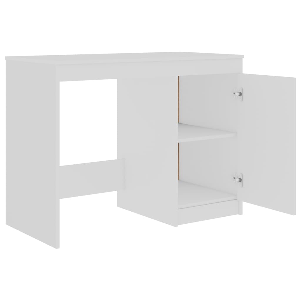 vidaXL Desk White 140x50x76 cm Engineered Wood