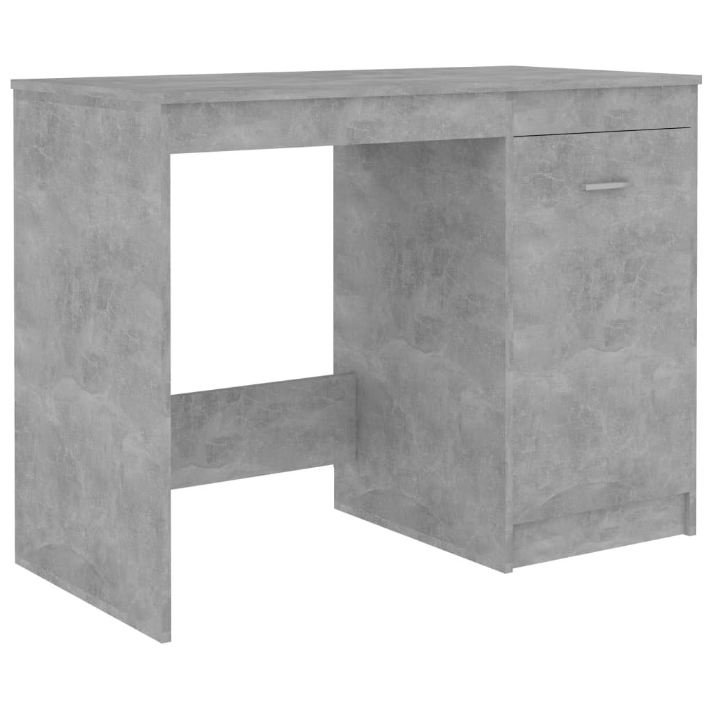 vidaXL Desk Concrete Grey 140x50x76 cm Engineered Wood