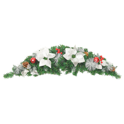 vidaXL Christmas Arch | Green, silver, red | PVC | 90 cm | Decorative Inlays