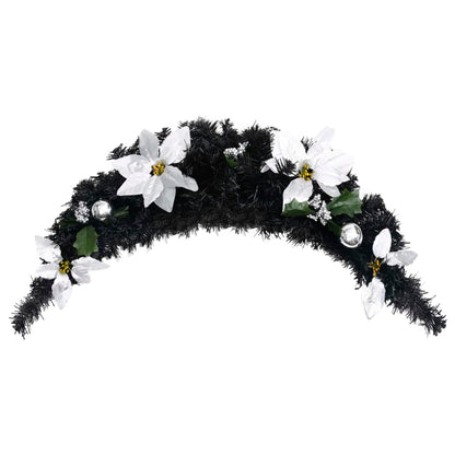 vidaXL Christmas Arch | Black and silver | PVC | Medium | Ornaments