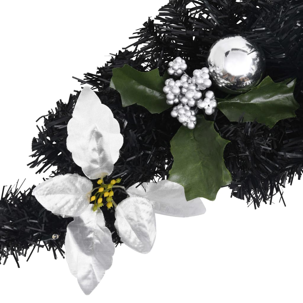 vidaXL Christmas Arch | Black and silver | PVC | Medium | Ornaments