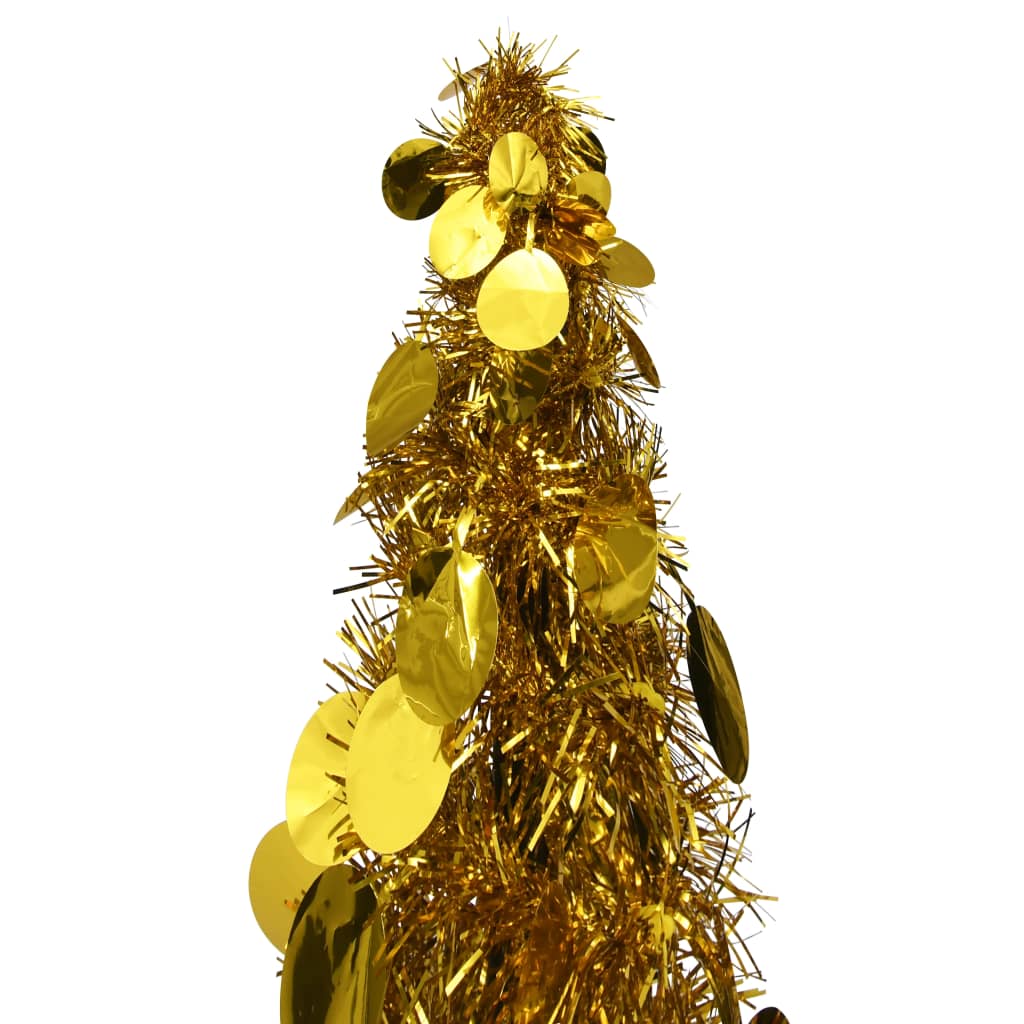 vidaXL Pop-up Christmas Tree | Gold | PET | 120 cm high, compact | Collapsible