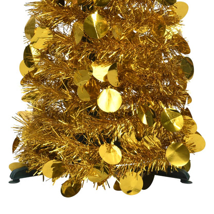 vidaXL Pop-up Christmas Tree | Gold | PET | 120 cm high, compact | Collapsible