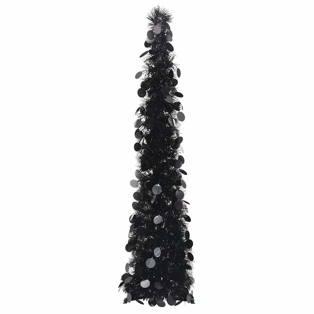 vidaXL Artificial Christmas trees PET Black