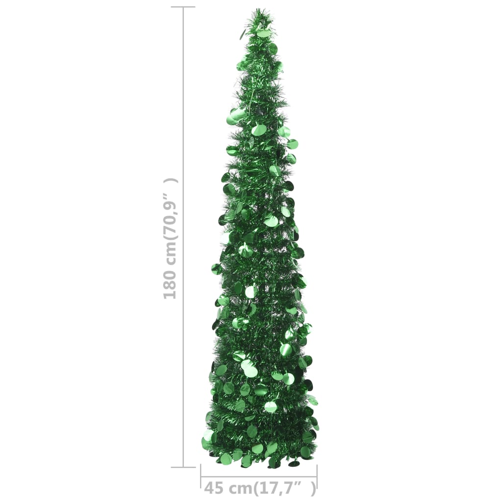 vidaXL Pop-up Christmas Tree | Green | PET | 180 cm | Collapsible