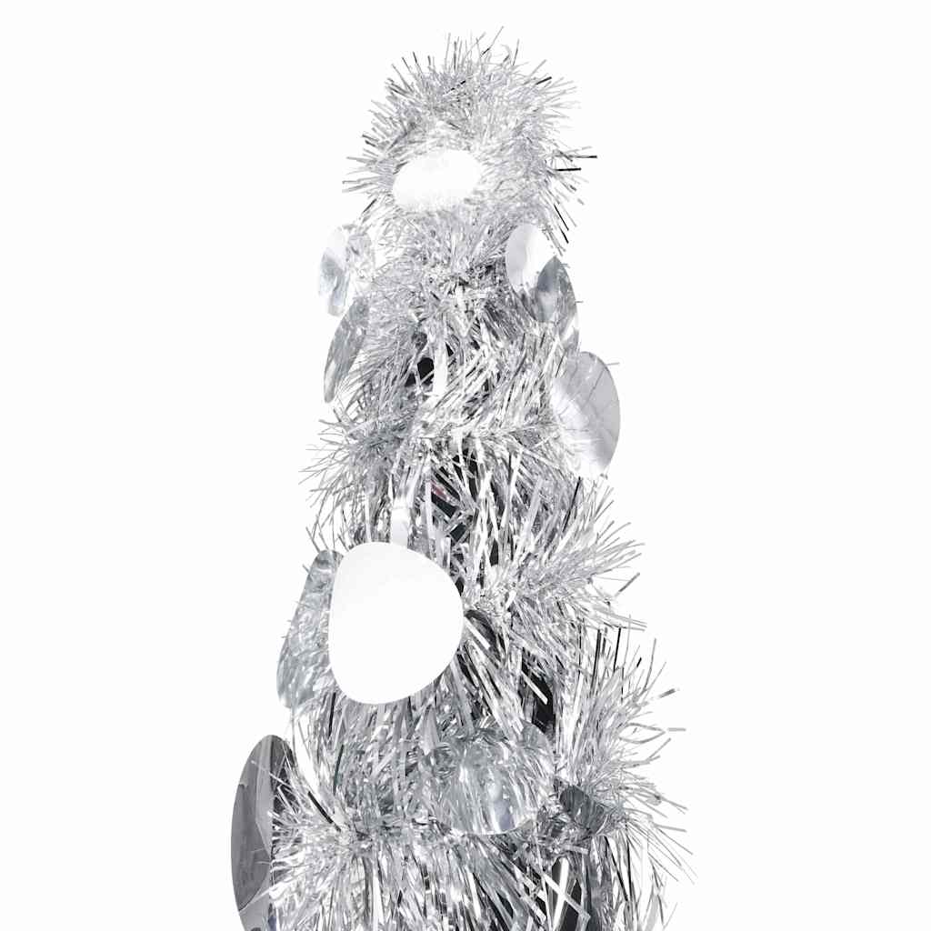 vidaXL Pop-up Artificial Christmas Tree Silver 150 cm PET
