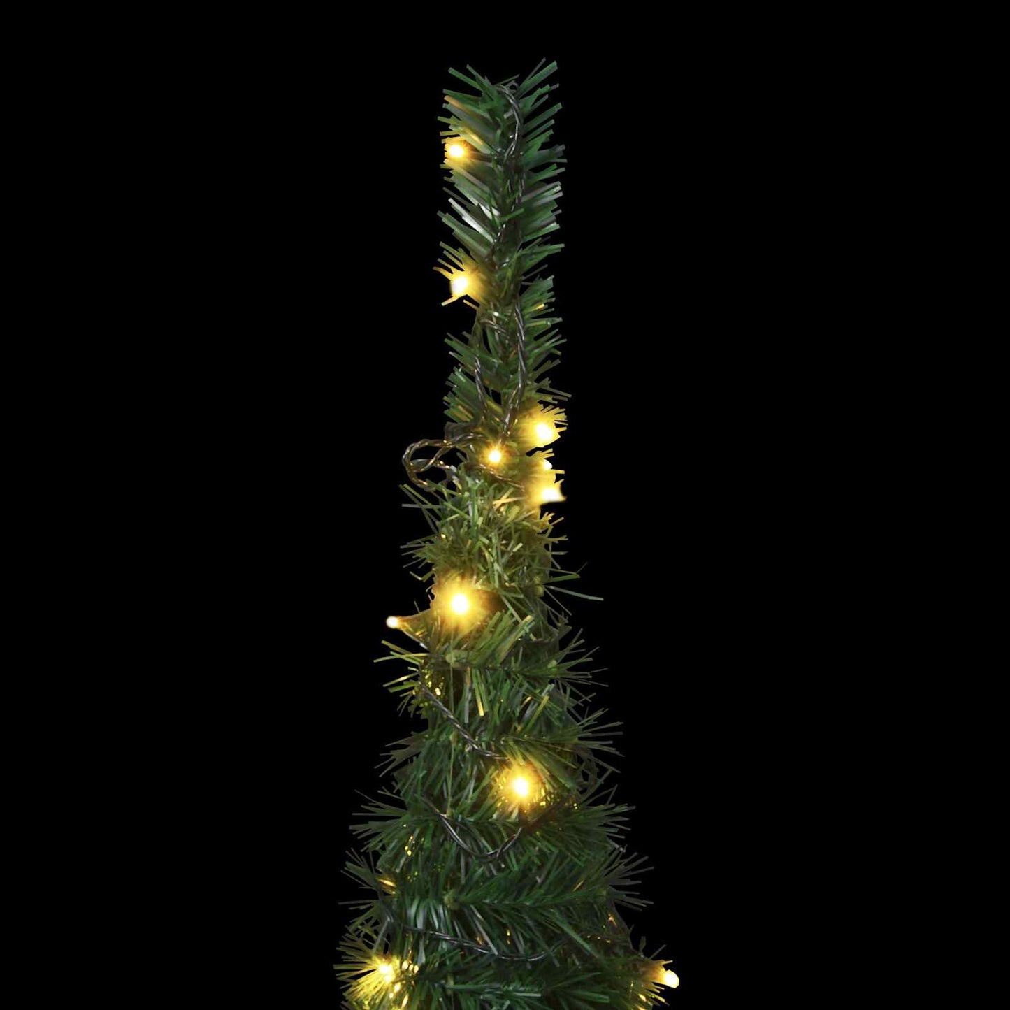 vidaXL Christmas Tree with LED String Lights Green 150 x 150 cm PVC
