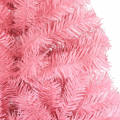 vidaXL Artificial Christmas Tree with Stand Pink 210 cm PVC
