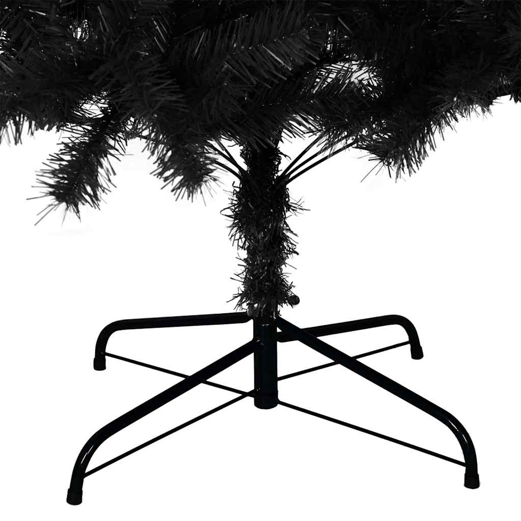 vidaXL Black Artificial Christmas Tree | PVC | 180 cm | Cone-shaped