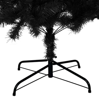 vidaXL Black Artificial Christmas Tree | PVC | 180 cm | Cone-shaped