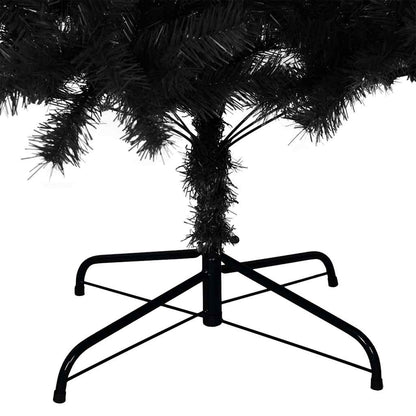 vidaXL Artificial Christmas Tree | Black | PVC, Steel | Large | Durable