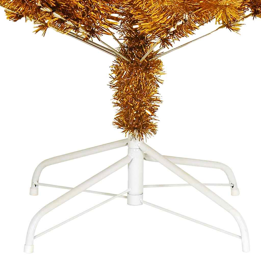 vidaXL Artificial Christmas Tree with Stand Gold 180 cm PET