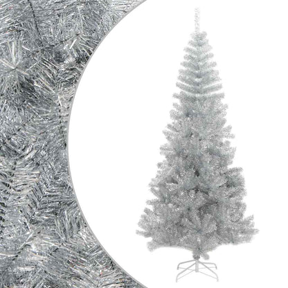 vidaXL Artificial Christmas Tree with Stand Silver 180 cm PET