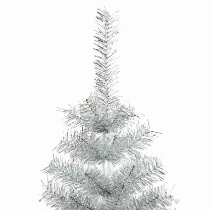 vidaXL Artificial Christmas Tree with Stand Silver 180 cm PET